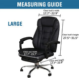 Waterproof Stretch Chair Cover for Office Chairs – PU Leather Slipcover with Elastic Base, Universal Fit Rotating Computer Seat