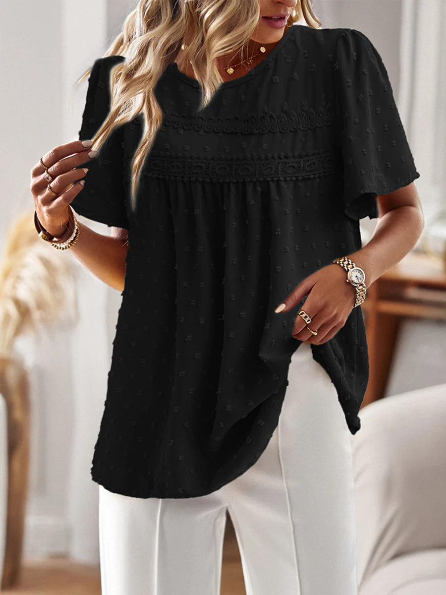 Product Title (100–120 characters) Maternity Summer Dress – Loose Fit Solid V-Neck Short Sleeve Pregnancy Top for Women, Casual Stylish Summer Wear