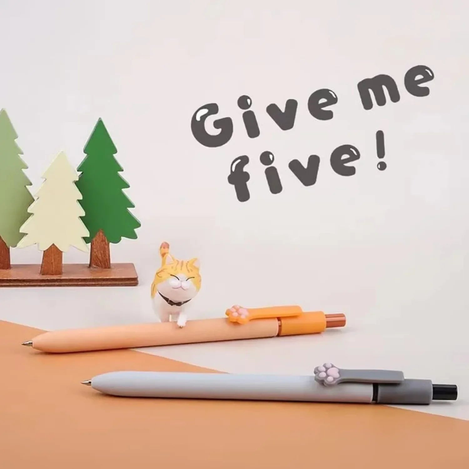 Gel Pens – 5-Pack Quick-Dry Black Ink Retractable Pens with Smooth Writing & Cute Yellow Design 🖊️