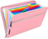 Fireproof File Organizer – 13-Compartment Expanding Folder with Zipper, Handles & Labels 🔥