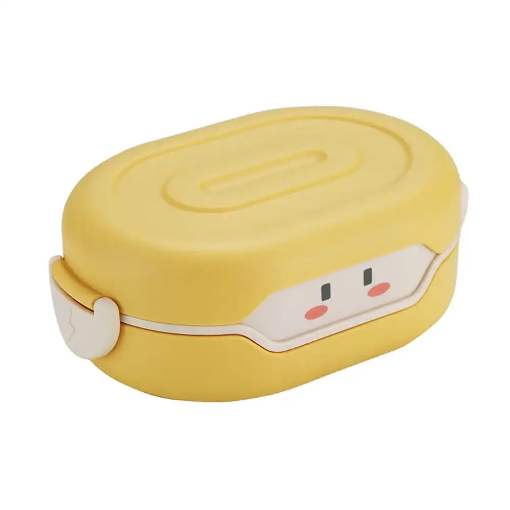 Kawaii Cartoon 3-Partition Leak-Proof Kids Bento Lunch Box – Microwave Safe & Portable
