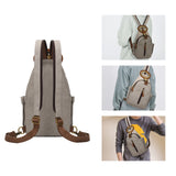 Kouli Buir Canvas Sling Backpack — Convertible Chest Crossbody Daypack for Outdoor Cycling, Hiking & Travel
