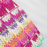 Women’s Colorful Straw Bucket Bag – Casual Woven Clutch & Phone Pouch, Fashion Satchel Crossbody Messenger Handbag