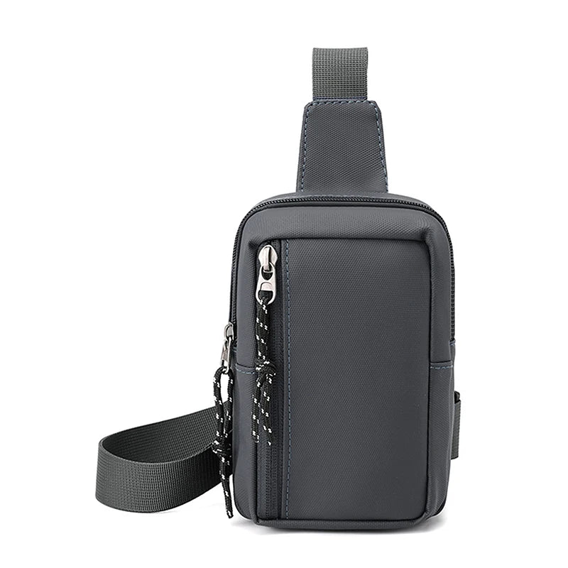 Men’s Canvas Chest Bag – Small Fashion Crossbody Sling Shoulder Bag for Phone, Travel & Daily Use
