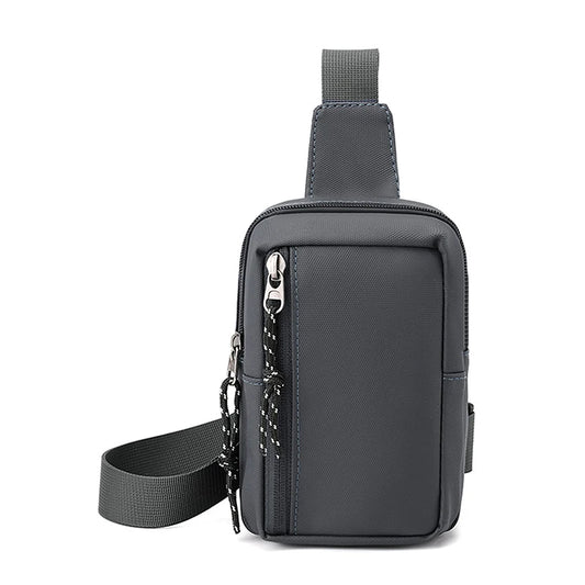Men’s Canvas Chest Bag – Small Fashion Crossbody Sling Shoulder Bag for Phone, Travel & Daily Use
