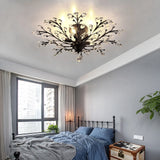 5-Lights Crystal Chandelier – Vintage Branches Ceiling Pendant Lamp, Elegant Decorative Lighting Fixture