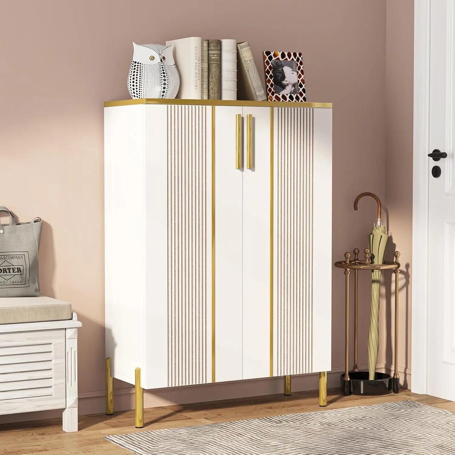 6-Tier Shoe Storage Cabinet – Wooden Shoe Rack with Adjustable Shelves for Entryway, Closet & Living Room