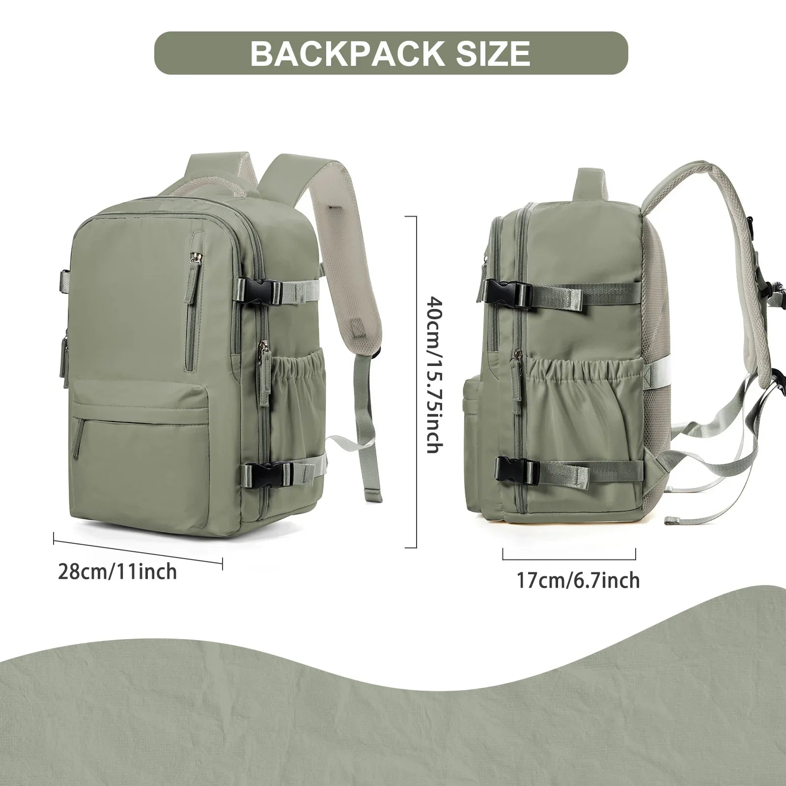 Cabin Travel Backpack – 40×30×20 cm Carry-On, Fits 15.6″ Laptop, Airline-Compliant