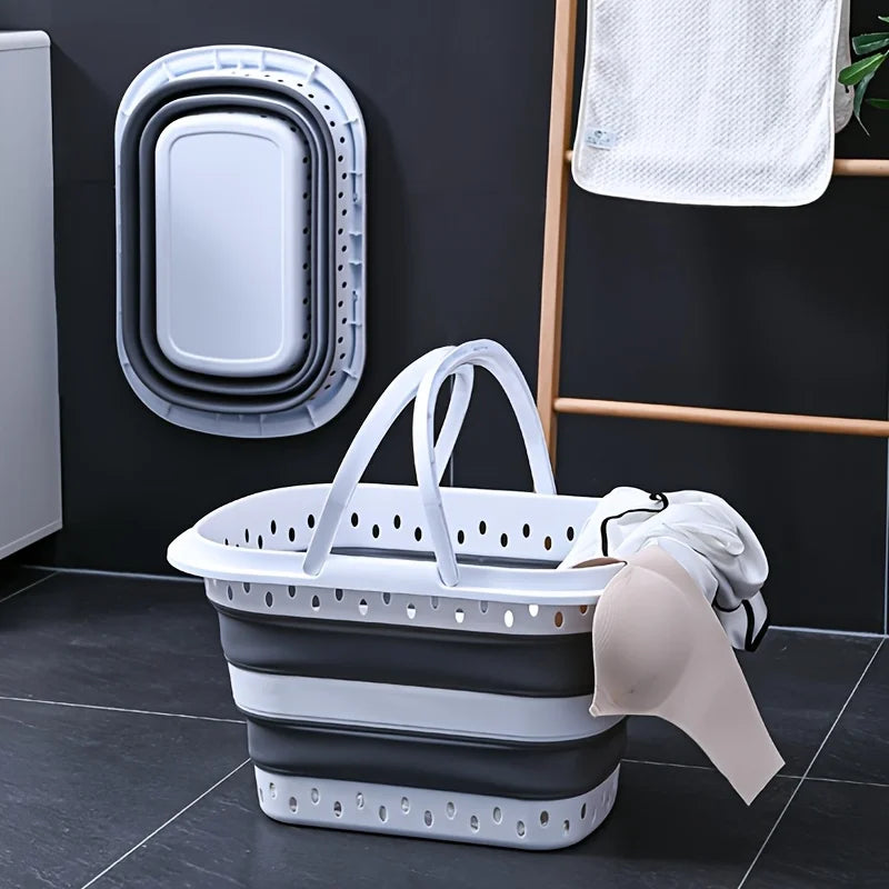 130 L Extra-Large Foldable Laundry Basket – Pop-Up Storage Container with Handle (21.65″ / 55 cm Diameter)