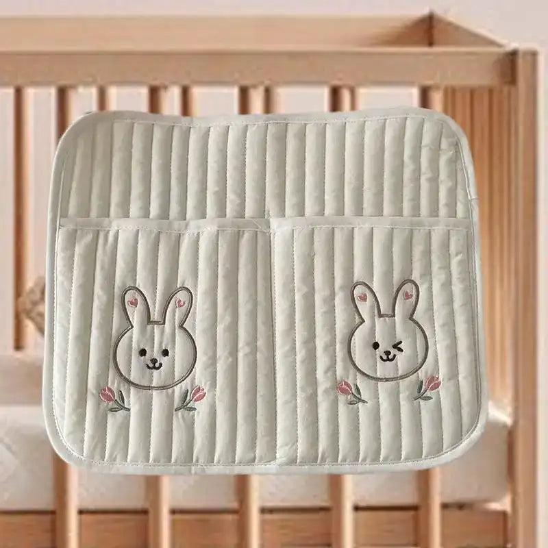 Bedside Hanging Baby Crib Organizer – Multi-Pocket Nursery Storage Bag