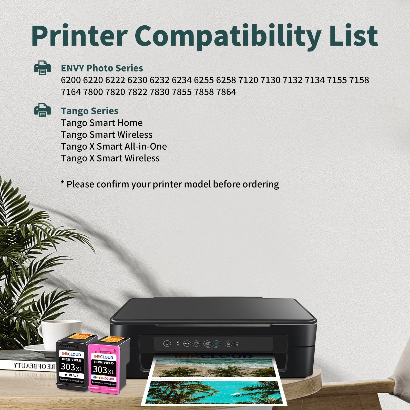 InkCloud 303XL High-Yield Ink Cartridge (Black & Color Combo) – Compatible with HP Envy Photo & Envy Series Printers