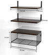 Wood Wall-Mounted Floating Shelves Set of 3 – Farmhouse Style Bathroom & Bedroom Storage