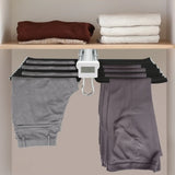 22-Arm Pull-Out Trousers Rack Steel Pants Hanger Bar Slide-Out Closet Organiser (Black)