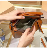 2024 Street-Trend Cowhide Woven Tote Bag for Women – Luxury Genuine Leather Designer Handbag