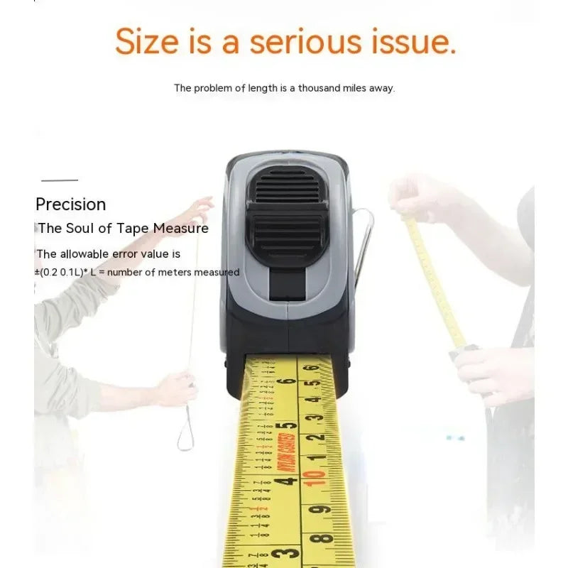 Stainless Steel Magnetic Digital Tape Measure – Heavy-Duty Metric Measuring Tool 3m/5m/7m with Telescopic Steel Blade”