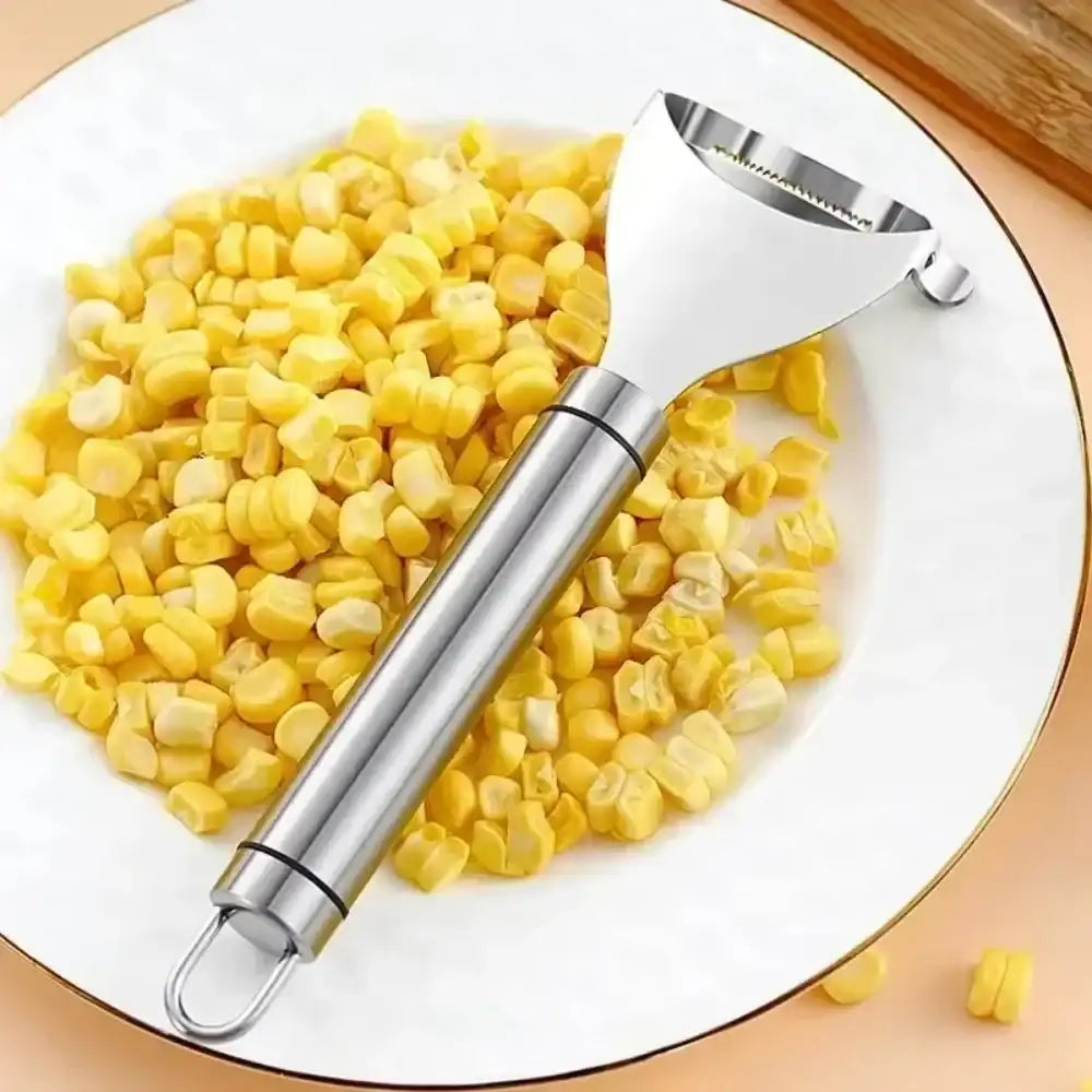 304 Stainless Steel Corn Planer with Ergonomic Handle – Corn Peeler & Vegetable Cutter Tool