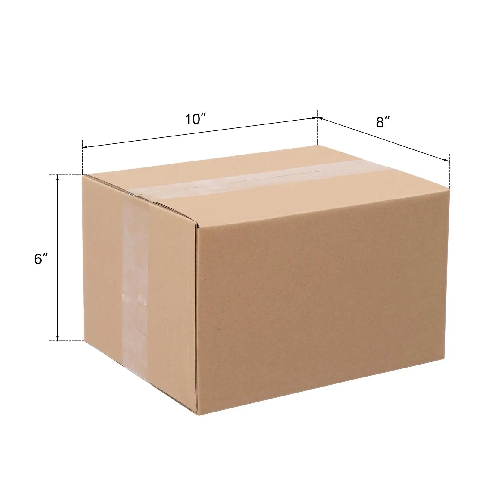 50 Pack Corrugated Cardboard Boxes – 10″×8″×6″ Kraft Paper Boxes, 3mm Thick Heavy-Duty Shipping Mailers