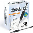 Retractable Ballpoint Pen Set – 1.0mm Midpoint Bulk Pack (50-Count) with Comfortable Grip – Black Ink ✒️🖤