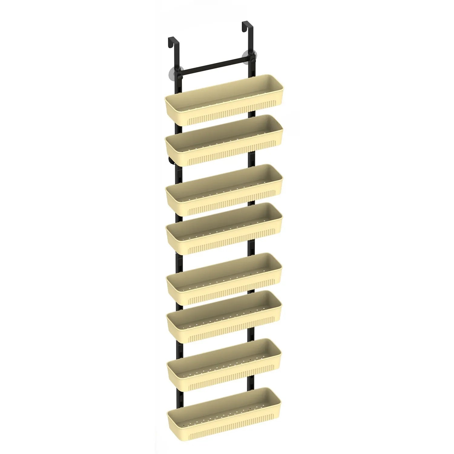 Adjustable Wall-Mounted 8-Layer Storage Rack – Multi-Scene Organizer for Kitchen, Bathroom & Closet