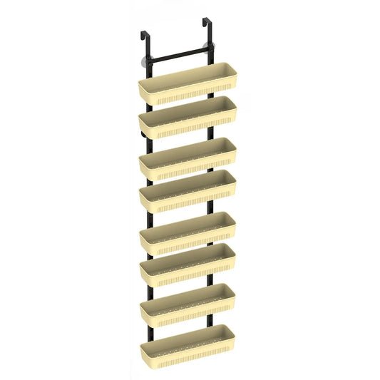 Adjustable Wall-Mounted 8-Layer Storage Rack – Multi-Scene Organizer for Kitchen, Bathroom & Closet