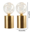 2PCS Gold Table Lamps – Battery Powered Cordless Lighting for Living Room, Bedroom, Weddings & Home Décor