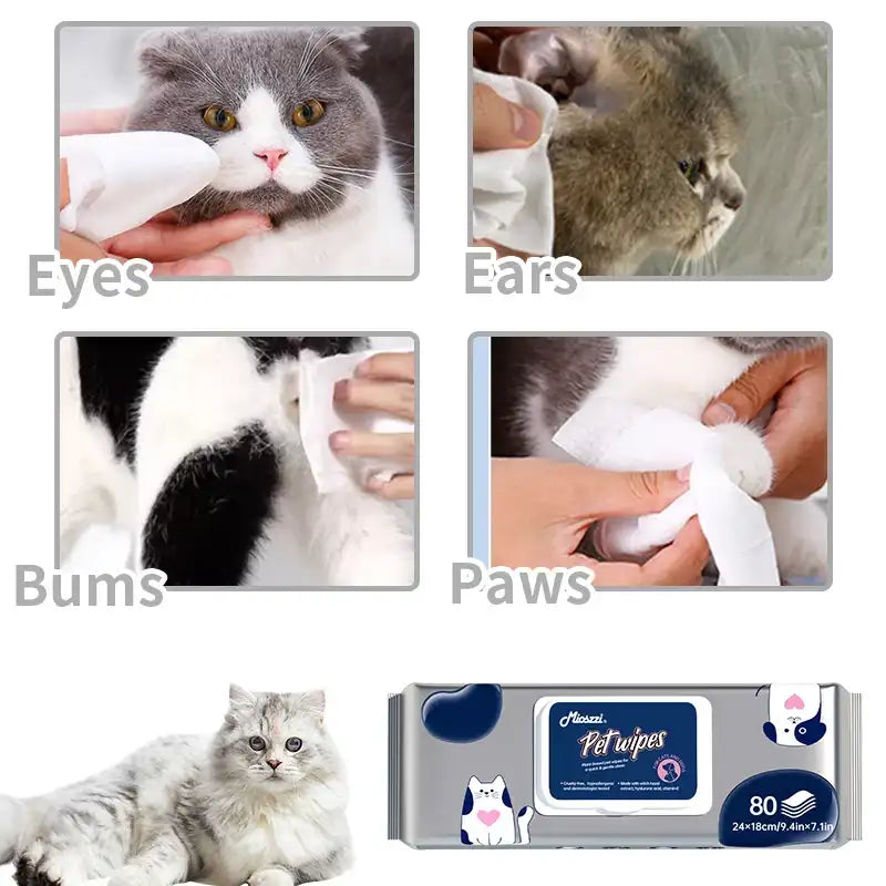 Extra-Thick Pet Cleaning Wipes (200 Sheets) – Septic-Safe, pH-Balanced for Sensitive Skin 🐾