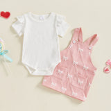 Baby Girls 2-Piece Summer Outfit – Floral Print Sleeveless Romper with Matching Sun Hat for Summer Fun