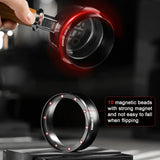 “MHW-3BOMBER Magnetic Coffee Dosing Ring – 53–58mm Espresso Portafilter Funnel Barista Tool for Precise Brewing”