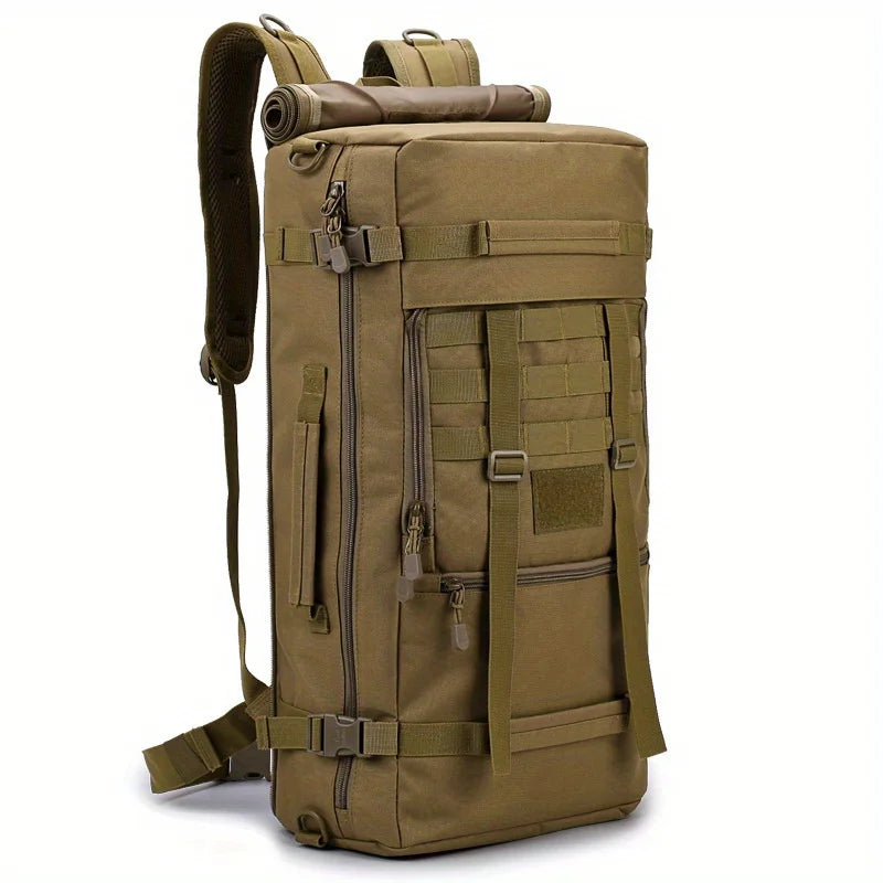 50L Multi-Purpose Outdoor Backpack – Large-Capacity Travel & Luggage Bag | Men’s Convertible Messenger Carry Pack