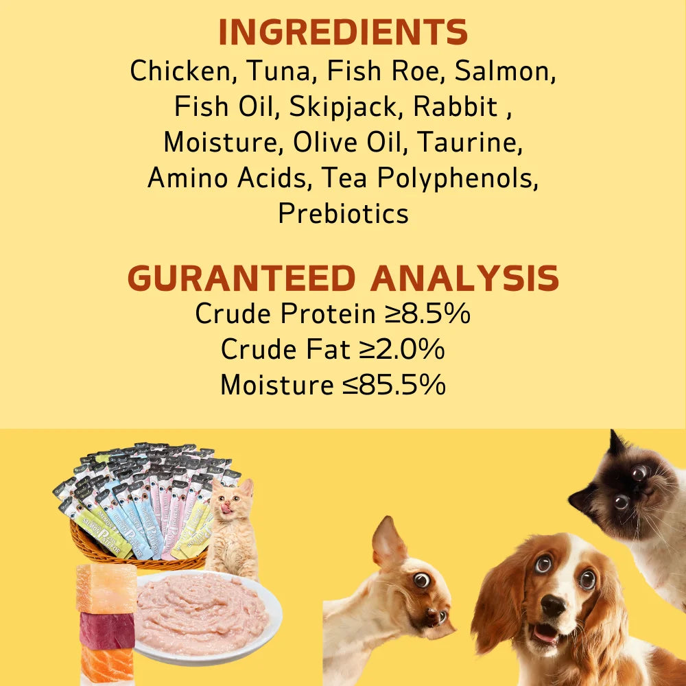 10.58 oz (300 g) Cat Stick Treats – Chicken, Skipjack & Rabbit, Tuna & Fish Seed, Salmon & Fish Oil Flavours