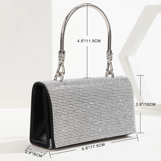 Women’s Luxury Rhinestone Clutch – Shiny Diamond Evening Purse with Large Capacity for Weddings, Parties & Elegant Events