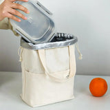 Japanese-Style Bento Lunch Bag – Large Capacity Drawstring Pouch with Insulated Aluminum Foil Liner