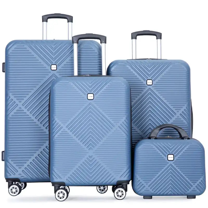 4-Piece Lightweight Travel Luggage Set – Large Capacity Spinner Suitcases with Double Wheels