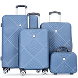 4-Piece Lightweight Travel Luggage Set – Large Capacity Spinner Suitcases with Double Wheels