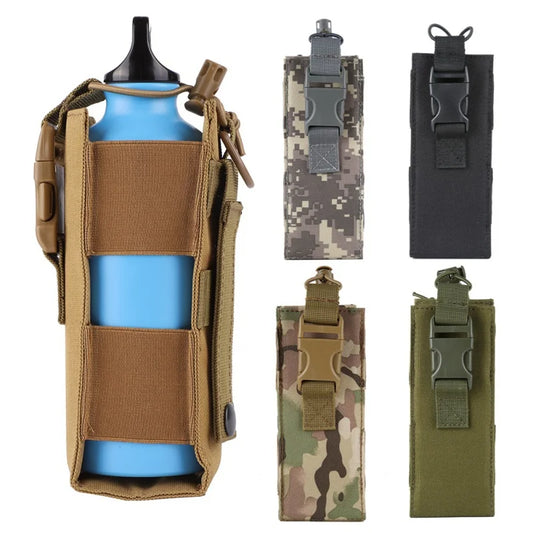 Tactical MOLLE Water Bottle Bag – 600D Nylon Kettle Holder | Outdoor Hiking, Camping & Travel Waist Pouch