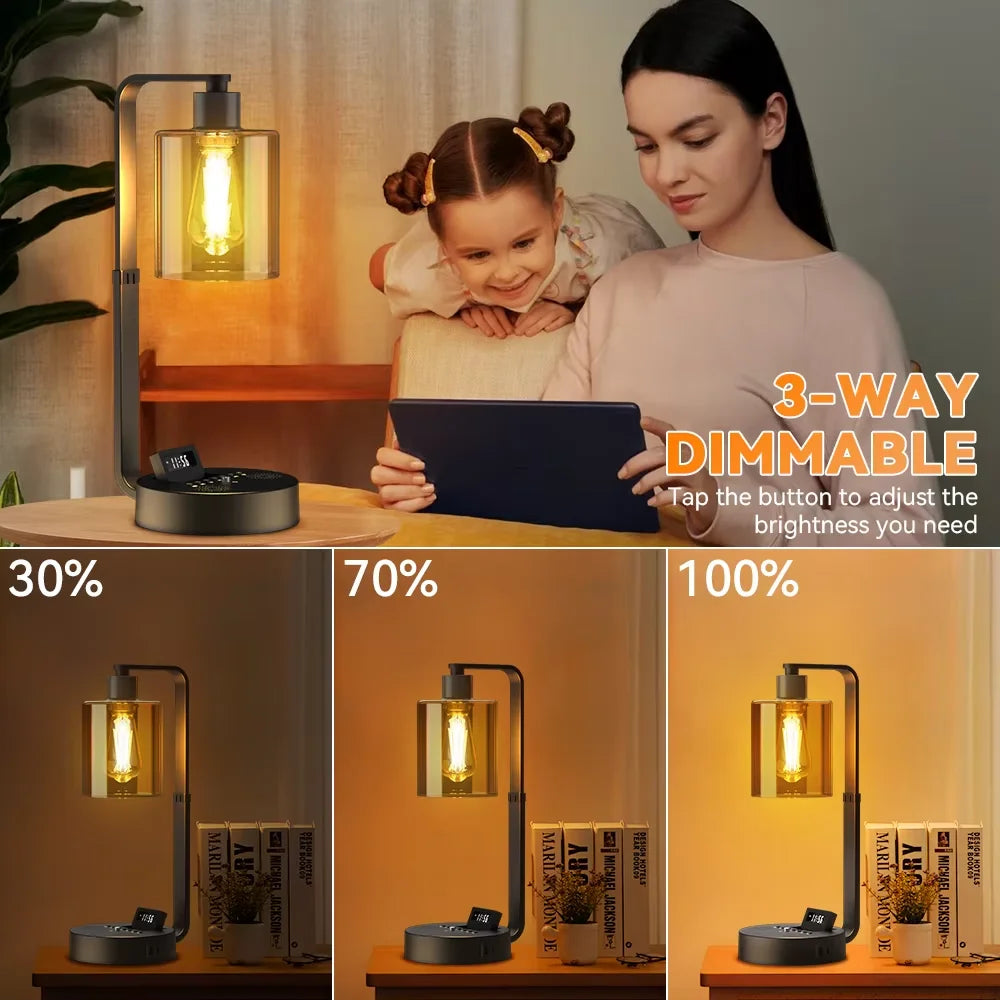 LED Bedside & Desk Lamp – Dimmable Rechargeable Touch Night Light, Portable Table Lamp for Study, Reading & Office Use