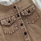 Patch-Detail Hooded Spring/Autumn Coat for Toddler Boys (Ages 1-4)