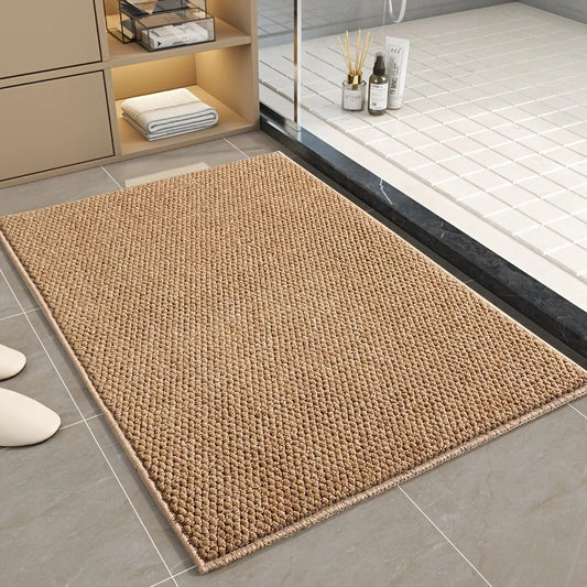 Imitation Sisal Bathroom & Entrance Door Mat – Anti-Cat Scratch Carpet Mat, Water Absorbent, Mud & Sand Remover
