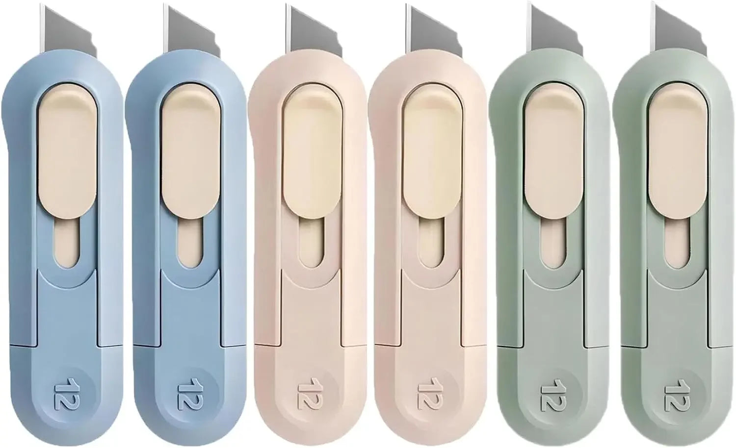 Portable Box Cutter Set (6 Boxes) – Retractable Mini Utility Knife for Office, Home & Crafts