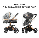 Yoyko Spin 360° Rotating Baby Travel System – Lightweight 3-in-1 stroller with Premium PU Seat & One-Hand Fold