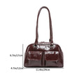 Retro Y2K Under-Arm PU Leather Bag for Women – Multi-Pocket Shoulder Tote & Casual Designer Satchel
