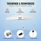10′ x 10′ Pop-Up Canopy Tent – 250D PU Silver-Coated Tarp with Roller Bag & 4 Sandbags