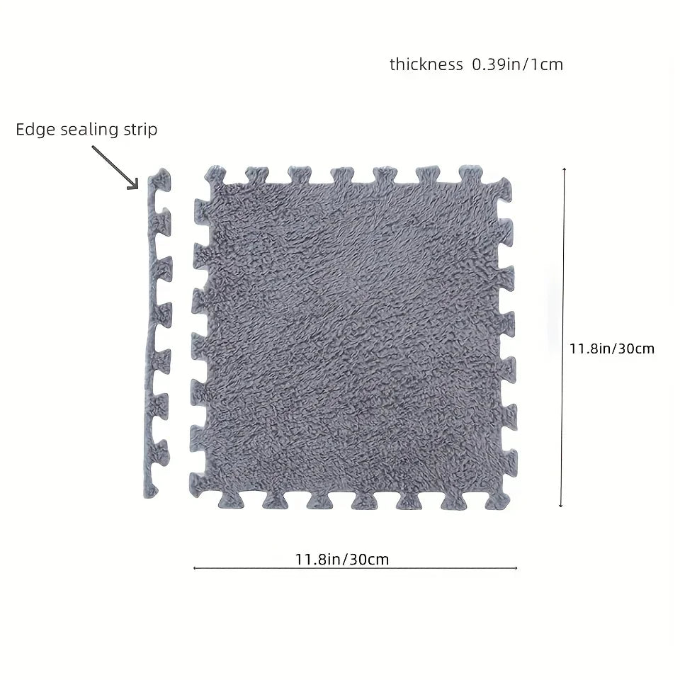 24PCS Interlocking Foam Floor Mat – Soft EVA Non-Slip Carpet Tiles for Bedroom & Living Room