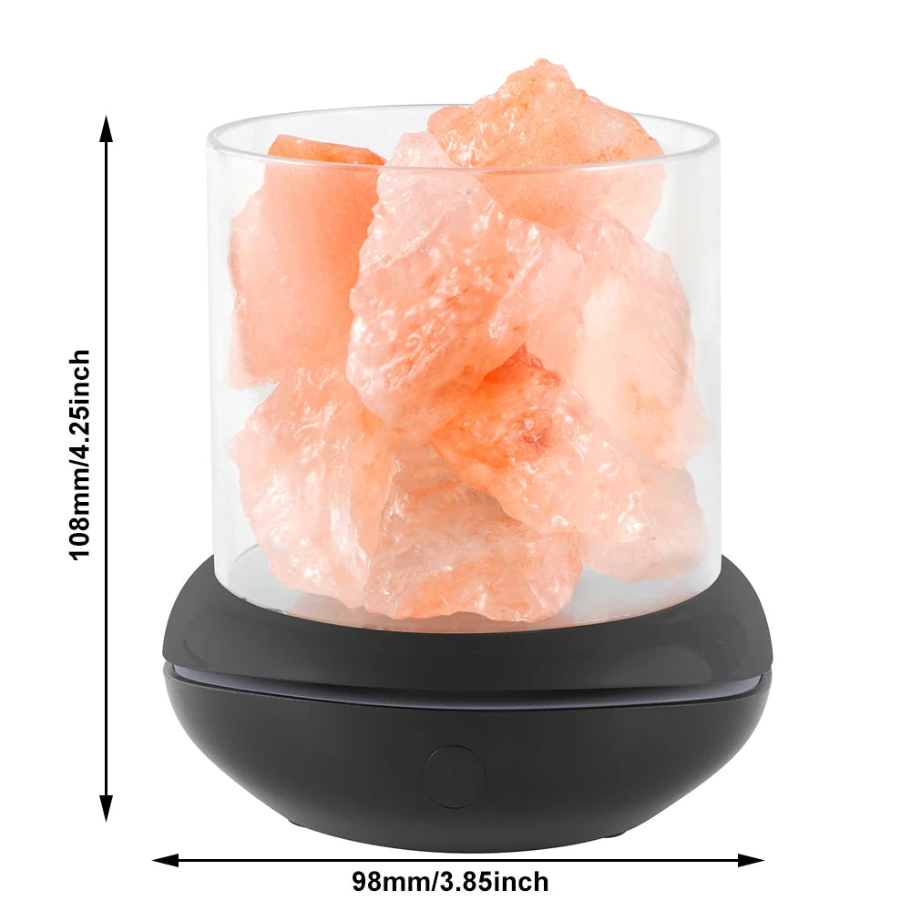 USB Powered Himalayan Salt Lamp – RGB Colorful Aroma Night Light for Bedside, Kids’ Room & Relaxing Home Decoration Gift