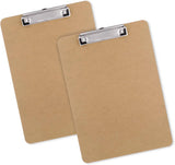 📋 Set of 2 Cardboard Clipboards – Letter & A4 Size (8.5x11 / 9x12.5) with Low-Profile Clips for School & Office
