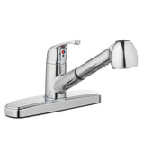Single‑Handle Pull‑Out Kitchen Sink Faucet with Dual‑Function Sprayer – Chrome Finish, 2-Function Stream & Spray, Easy Install 🚰✨