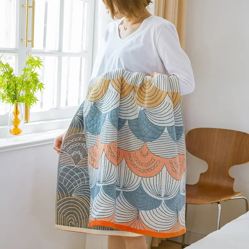 Cotton Gauze Bath Towel Set – 70×140 cm Adult Size Unisex Premium