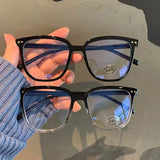 Light Frame Anti-Blue Light Glasses – Transparent Black Square Eyewear for Women & Men, Lightweight Optical Spectacle for Eye Protection