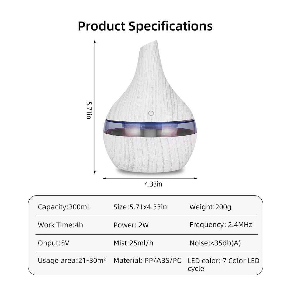 Compact USB Air Humidifier – 10–14oz Essential Oil Diffuser for Aromatherapy & Home Moisture Control 🌿💧