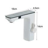 Premium Smart Touchless Dual-Sensor Bathroom Faucet with Hot/Cold Mixer – White Deck-Mount Basin Tap